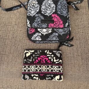 Vera Bradley Mini-Hipster CROSSBODY BAG+Change Pouch~in retired pattern styles